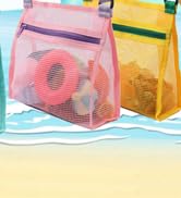 MUYIZI Beach Mesh Bag Beach Shell Bags for Holding Beach Shell, Shell Collecting Bags for Kids Sh...