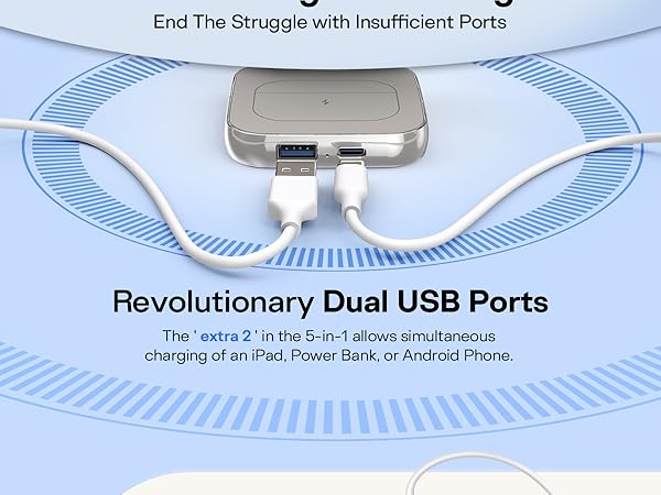 AC ISLAND W7 Flip 5 in 1 Charging Station for MagSafe