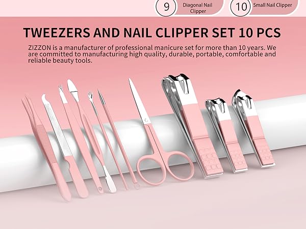 tweezers and nail clipper set