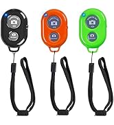 Wireless Remote Shutter for Cellphones and Tablets (3 Pack), AOQIYUE Bluetooth Remote for iPhone/...