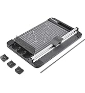 Rotary Paper Cutter, 3-in-1 Paper Trimmer, 12 Inch Cutting Length with Straight Cut/Perforating C...