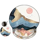 AIMSA Ergonomic Mouse Pad with Wrist Rest Support Gel Memory, Non-Slip PU Base Wrist Rest Pad for...