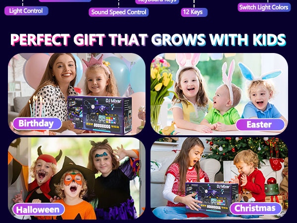 dj mixer table birthday christmas easter halloween gifts for kids baby toddlers 2 3 4 5 6 7 year old