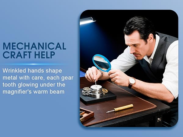 magnifying glasses with light