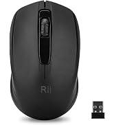 Rii Wireless Noiseless Mouse,2.4G Portable Computer Mice for PC, Laptop, Windows,Office Included ...