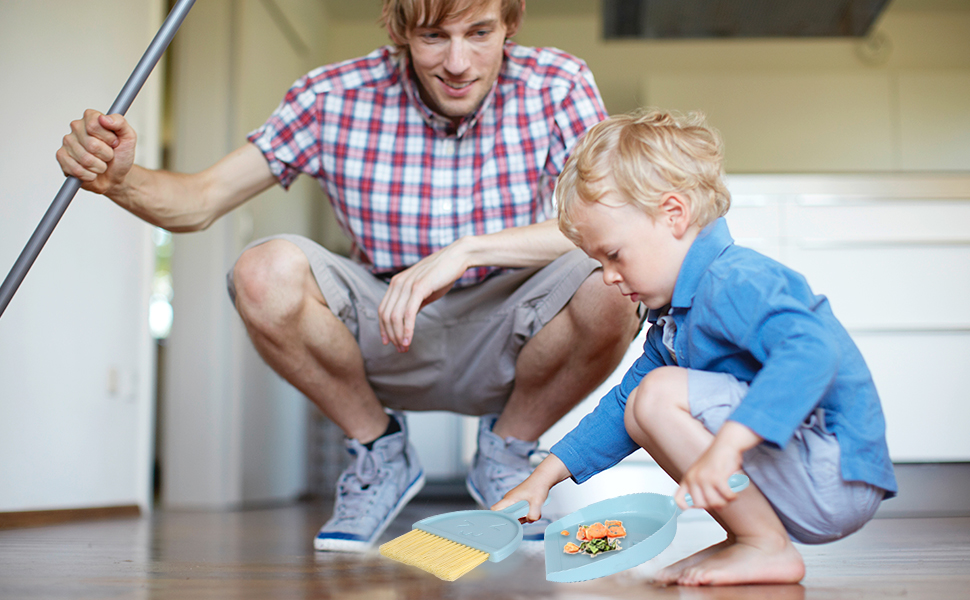 JIBOLAT Small Broom And Dustpan Set For Home