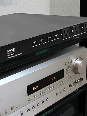 Pyle 19 Outlet 1U 19" Rackmount PDU Power Distribution Supply Center Conditioner Strip