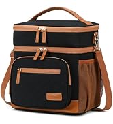 CAMTOP Insulated Lunch Box for Women Men 15L Double Deck Leakproof Large Lunchbox Cooler Lunch Ba...