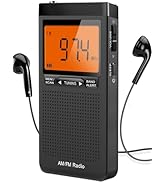 AM FM Portable Radio Personal Radio with Excellent Reception Battery Operated by 2 AAA Batteries ...