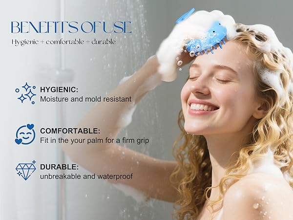 Scalp Massager Hair Growth Shampoo Brush, Scalp Scrubber Shower Scalp Brush Head Scalp Exfoliatorr