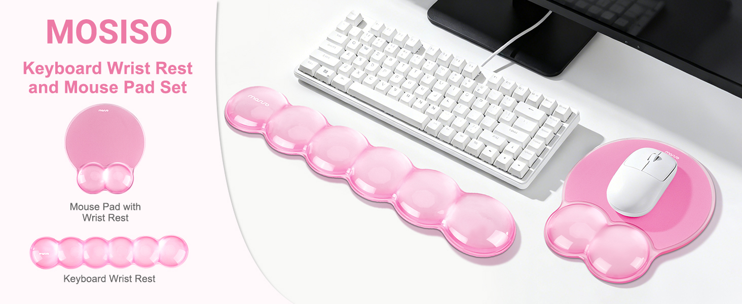 MOSISO Wrist Rest Support for Mouse Pad &amp; Keyboard Set