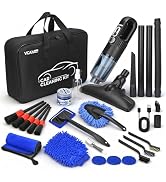 25PCS Car Detailing Kit Interior Cleaner, Car Interior Cleaning Kit with Cordless Handheld Vacuum...