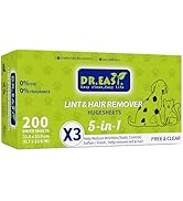 Dr.Easy LINT &amp; HAIR REMOVER Pet HUGESHEETS with 3X Dryer Sheets, Free &amp; Clean, 200 Count,PLANT&amp;MI...