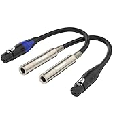 Smithok 2 Pack XLR to 1/4 Cable,Balanced XLR Female to 1/4 inch 6.35mm Female Stereo Audio Adapte...