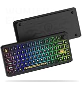 Womier ERA75 75% Wireless Mechanical Keyboard with VIA/QMK, Knob Full Aluminum Custom Keyboard, P...