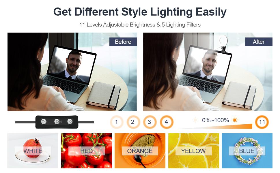 Brightness adjustable ring light