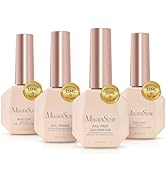 MelodySusie Top Coat Base Coat Nail Dehydrator and Primer Set Long Lasting Shine Nail Polish Art ...
