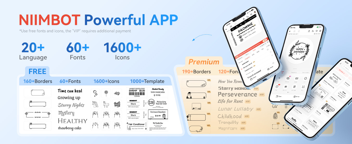NIIMBOT Powerful APP for label maker