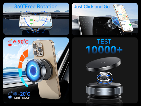 360° Vacuum Magnetic Phone Holder Stand