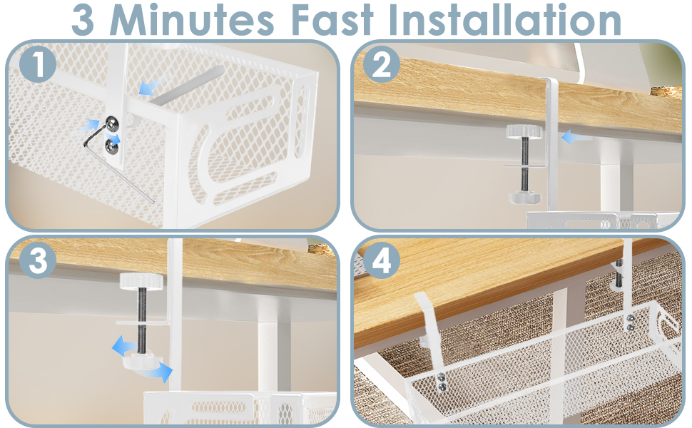 under desk cable management tray