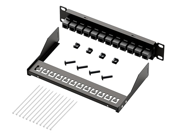 24 Port RJ45 Through Coupler 1U Cat6 Patch Panel