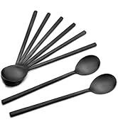Soup Spoon,Korean Spoons, 8 Pieces Stainless Steel Asian Soup Spoon,8.5 Inch Soup Spoons,Long Han...
