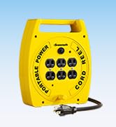 DEWENWILS 6 Outlets Extension Cord Reel, 30FT SJTW 16/3C Power Cord, Hand Wind Retractable, Overl...