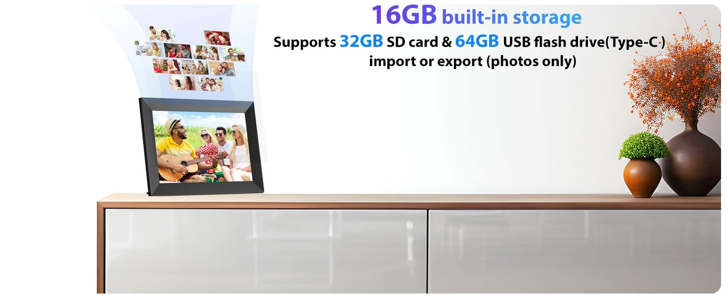 digital picture frame wifi and usb