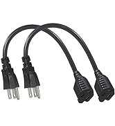 1FT Short Power Extension Cord 1FT - Short 3 Prong Extension Cord Outlet Saver Indoor SJT 16 AWG ...