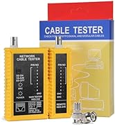 Hiija Coaxial(Coax) Cable Tester Portable BNC F-Style RJ45 Ethernet Continuity Cable Tester Checker