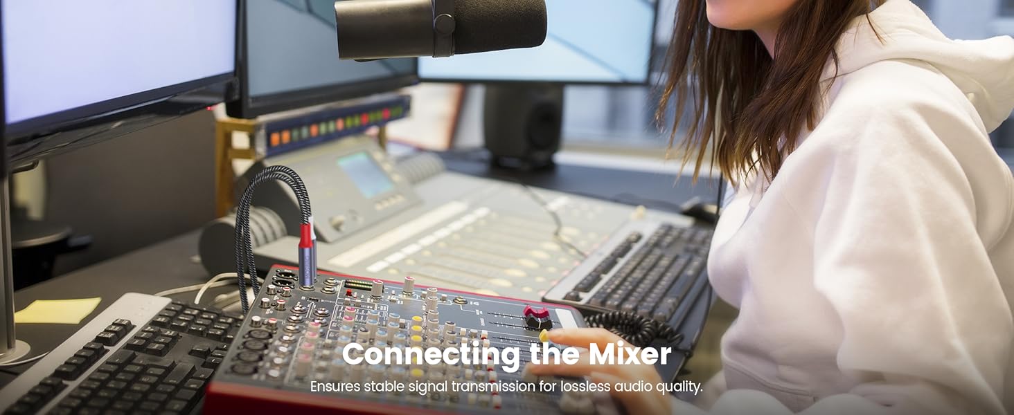 MOSWAG Dual RCA to Dual 1/4 Cable