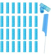 Ulifebetter 28PCS Small Rollers for Short Hair Tiny Rollers No Heat Curlers Wth Clips Small Curle...