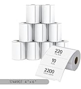 HUOJI 4x6 Shipping Labels (10 Rolls/2200 Labels) Compatible with DYMO 1744907 Labelwriter 4XL Rol...