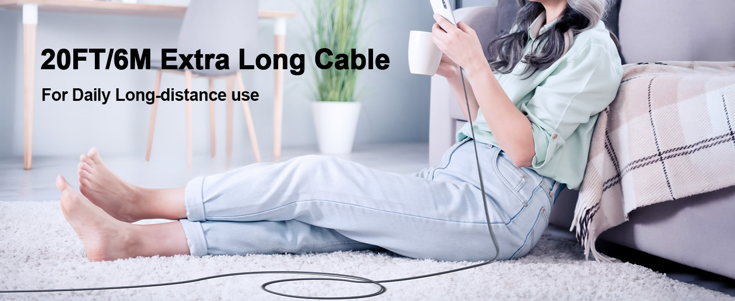 Extra Long Type C Charging Cable