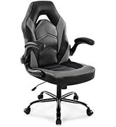 DUMOS Computer Game Desk Chair - Ergonomic PU Leather Lumbar Support, Height Adjustable High Back...