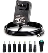 9V 2A Power Supply AC Adapter for Arduino UNO MEGA Charger DC in 9Volt 2 Amp Power Cord with 8 In...