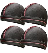 ForceWave Wave Cap,Silky Stocking Wave Cap for Men Women, Black Wave Compression Cap for 360 Waves