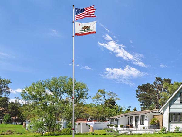 Flag Pole with Eagle topper