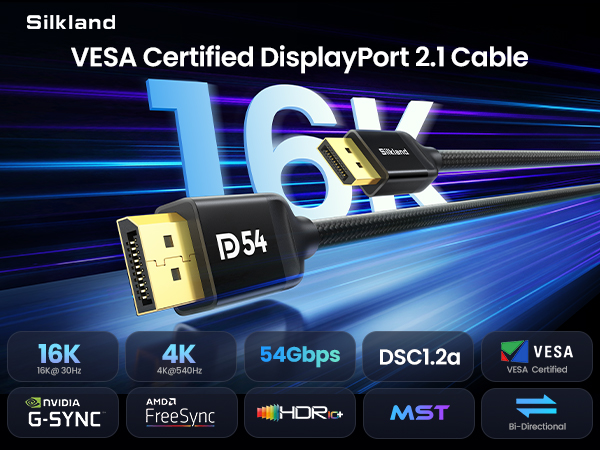 silkland displayport cable 2.1 cable