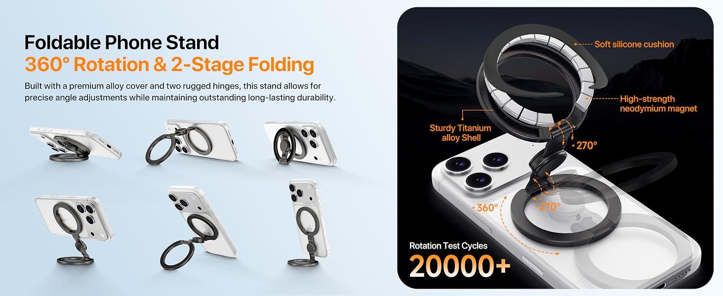 phone holder stand grip ring magnetic mag safe golf cart phone holder adhd gifts stress anxiety