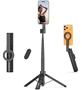 ULANZI Phone Tripod,SK26 44.5'' Magnetic Selfie Stick for Magsafe w Remote, Portable Tripod for i...