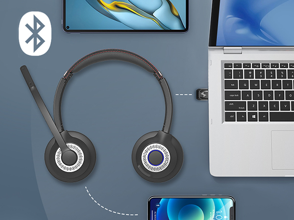 bluetooth headset with microphone for pc