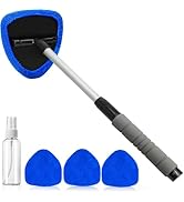 desin Windshield Cleaning Tool, Car Window Cleaner Windshield Cleaner with 4 Reusable and Washabl...