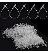 3" Plastic Fastener Clear Hang Tag Snap Lock Plastic Tag Fasteners Pin Security Loop for Retail S...