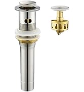 Pop up Sink Drain Stopper for Bathroom Vessel Vanity Sink Art Basin Brushed Nickel,Small Cap with...