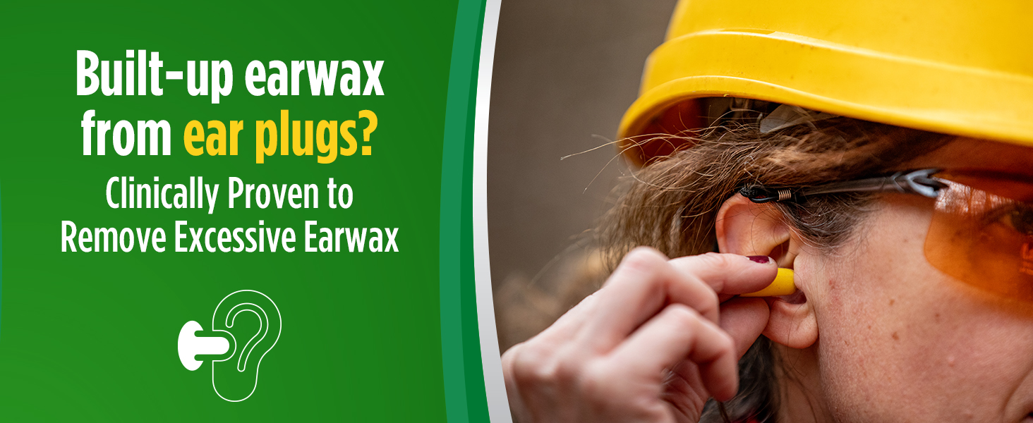 Clinically proven to remove and reduce earwax build up caused by ear plugs