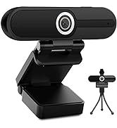 4K HD Webcam with Microphone, 8MP USB Computer Web Camera With Privacy Shutter and Tripod, Pro St...