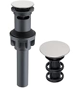 Hygie Rinse Pop Up Sink Drain with Overflow, Bathroom Sink Stopper for Vessel Sink, Push and Seal...