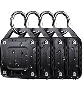 DDJ 4-Pack IPX8 Waterproof for AirTag Holder Case Keychain, Screw Lock - Rugged Case for Apple Ai...