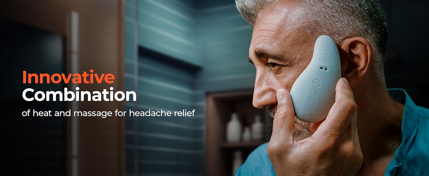 person using the face tool on their head